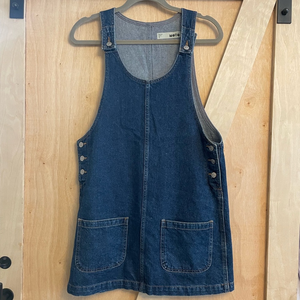 Topshop Denim Overall Dress